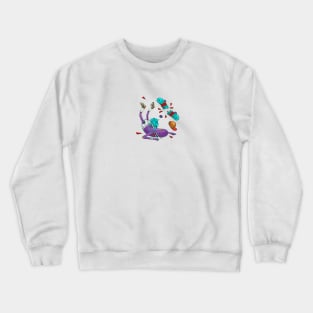 Skate shirt | Crashed skateboarder monster fan art Crewneck Sweatshirt